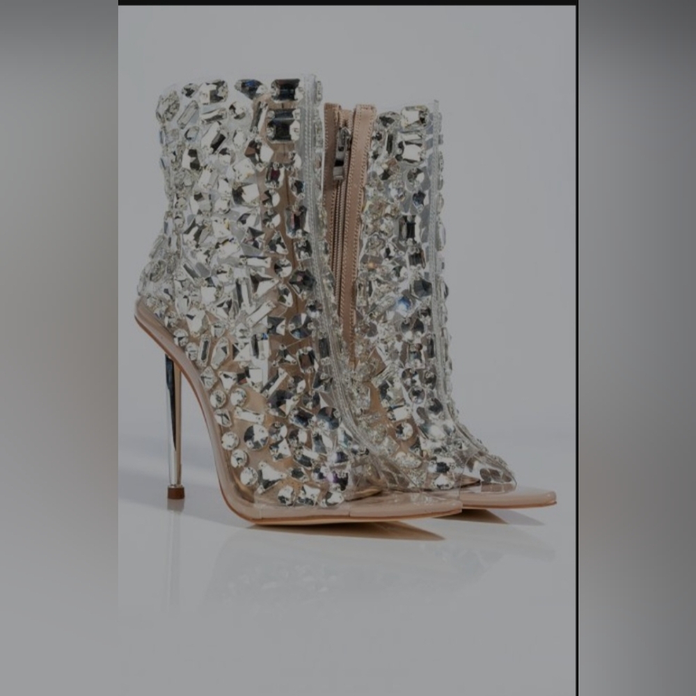 Stiletto Boot in Clear PVC